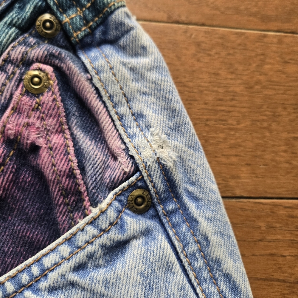 VTG Zena Colorblock Mom Jeans Rare Junior Sz 7 24 In Waist Modern Sz 0 - Picture 12 of 12